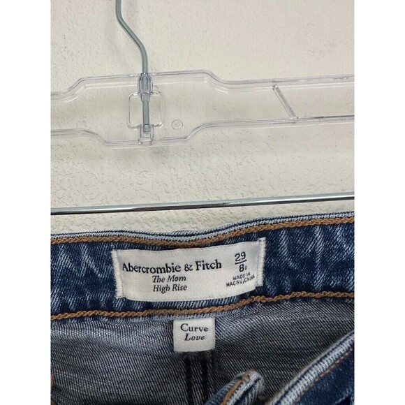Abercrombie Women's Curve Love Jeans Mom High Rise Medium Wash Distress Sz 28 - Picture 5 of 7